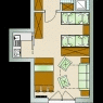Arabba - Marmolada - Residencia Campolongo . Arabba - Estudio  4-6 personas 36m2